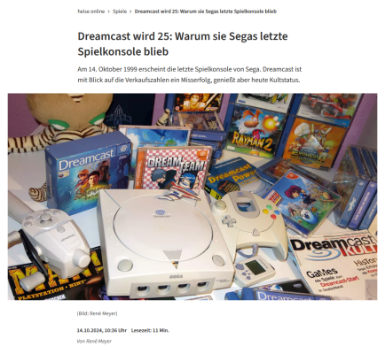 Dreamcast wird 25: Warum sie SEGAs letzte Spielkonsole blieb - heise.de - Dreamcast wird 25: Warum sie SEGAs letzte Spielkonsole blieb 