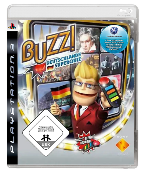 Buzz – Deutschlands Superquiz (EU) (OVP) (sehr guter Zustand) - PlayStation 3 (PS3)