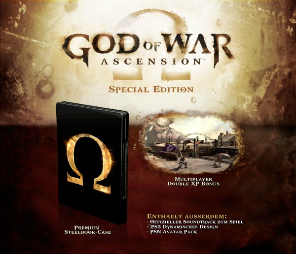 God of War – Ascension (Special Edition, Steel Book) (EU) (OVP) (neu) - PlayStation 3 (PS3)