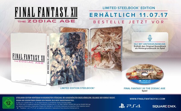 Final Fantasy XII – Zodiac Age – Limited Edition (Steelbook) (EU) (OVP) (sehr guter Zustand) - PlayStation 4 (PS4)