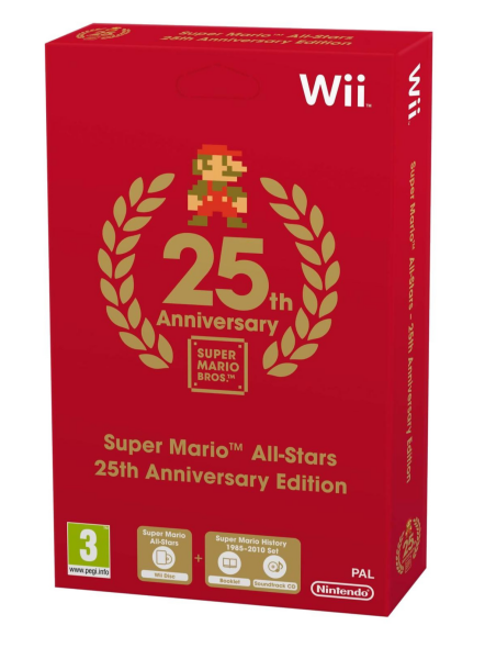 Super Mario All-Stars 25 Jahre Jubiläumsedition (im Pappschuber) (EU) (OVP) (gebraucht) - Nintendo Wii