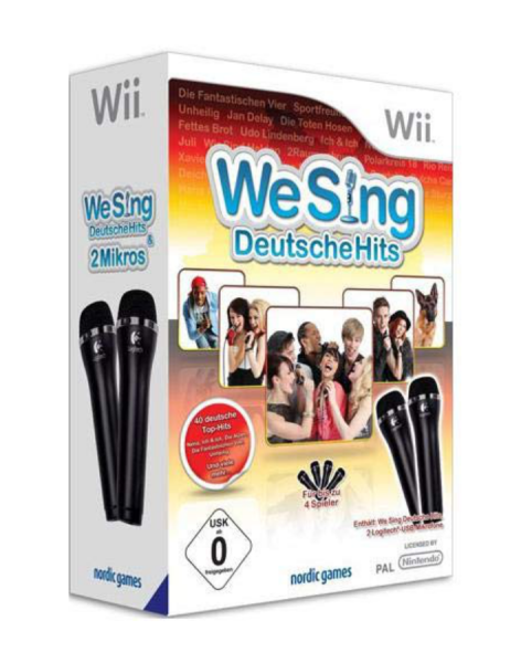 We Sing – Deutsche Hits (Box-Set mit Mikrofon) (EU) (CIB) (very good condition) - Nintendo Wii