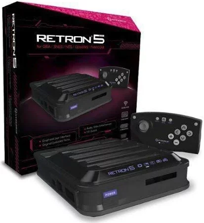 - Hyperkin Retron 5 HD console incl. controller (rot/schwarz) (EU) (CIB) (very good condition)