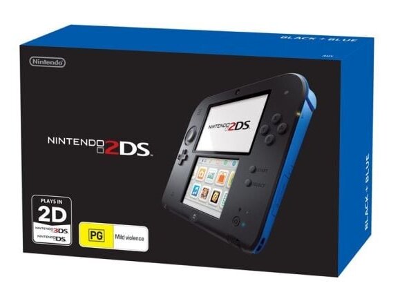 Nintendo 2DS Konsole (blau/schwarz) (EU) (OVP) (sehr guter Zustand) - Nintendo 3DS