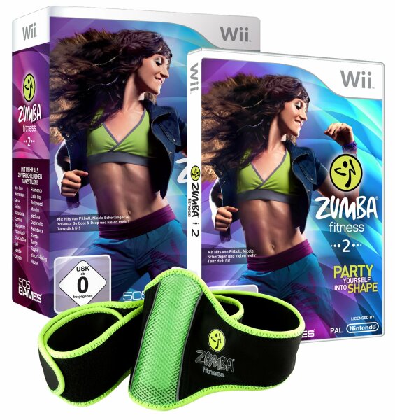 Zumba Fitness 2 (komplett mit Fitnessgürtel) (EU) (OVP) (sehr guter Zustand) - Nintendo Wii