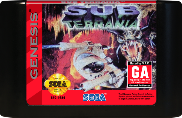 Sub Terrania (US) (lose) (very good condition) - Sega Mega Drive