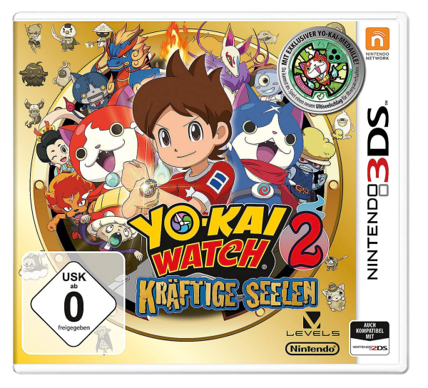 Yo-Kai Watch 2 – Kräftige Seelen (EU) (OVP) (neuwertiger Sammlerzustand) - Nintendo 3DS