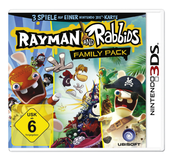 Rayman and Rabbids Family Pack (EU) (OVP) (neuwertiger Sammlerzustand) - Nintendo 3DS