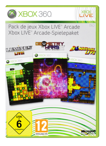 Xbox Live Arcade-Spielepaket (Lumines Live!, Geometry Wars 2, Bomberman Live) (EU) (CIB) (new) - Xbox 360