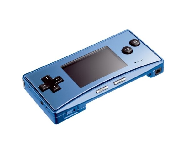 Nintendo Game Boy Micro ("Pearl Blue", hell blau) (OXY-001) (EU) (lose) (neuwertiger Sammlerzustand) - Nintendo Game Boy Advance (GBA)