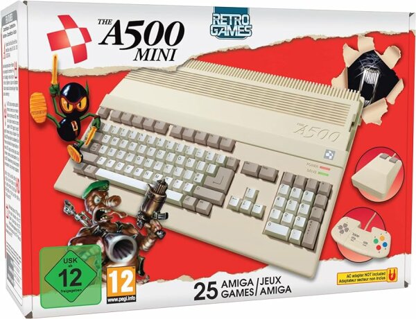 The A500 Mini (Amiga) (25-in-1) (EU) (OVP) (neuwertiger Sammlerzustand) - Amiga