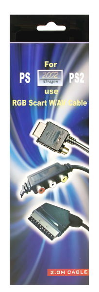 RGB-SCART cable w/ AV and Lightgun/Guncon/G-Con 2 Adapter for PS 1 / PS 2 / PS 3 (Third Party) (EU) (loose) (new) - PlayStation (PS1)