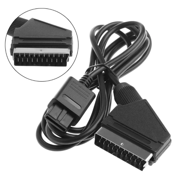 RGB-SCART Kabel für GameCube (gute Qualität) 1,8m (Third Party) (EU) (lose) (neu) - Nintendo GameCube