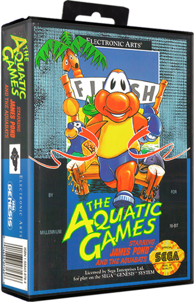 Aquatic Games - starring James Pond (US) (OVP) (sehr guter Zustand) - Sega Mega Drive