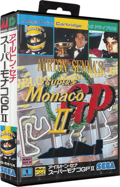 Ayrton Sennas Super Monaco GP II (JP) (OVP) (gebraucht) - Sega Mega Drive