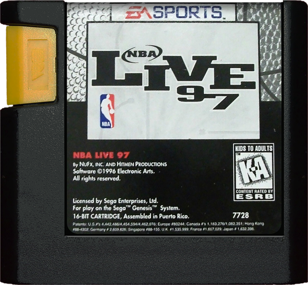 NBA Live 97 (EU) (lose) (very good condition) - Sega Mega Drive